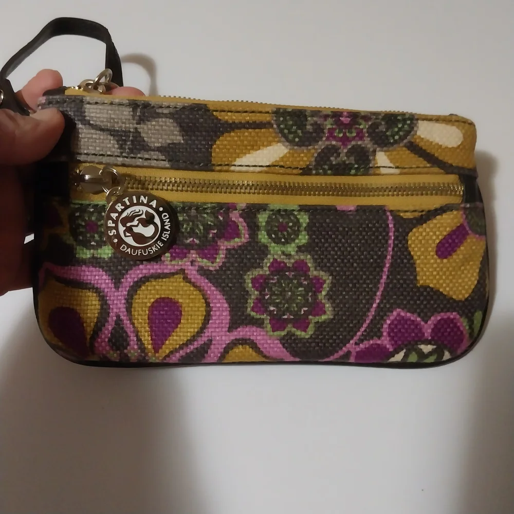 Spartina‎ 449 Floral Wristlet - Black, Yellow, Pink